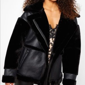 Perfect Condition Missguided Aviator Jacket